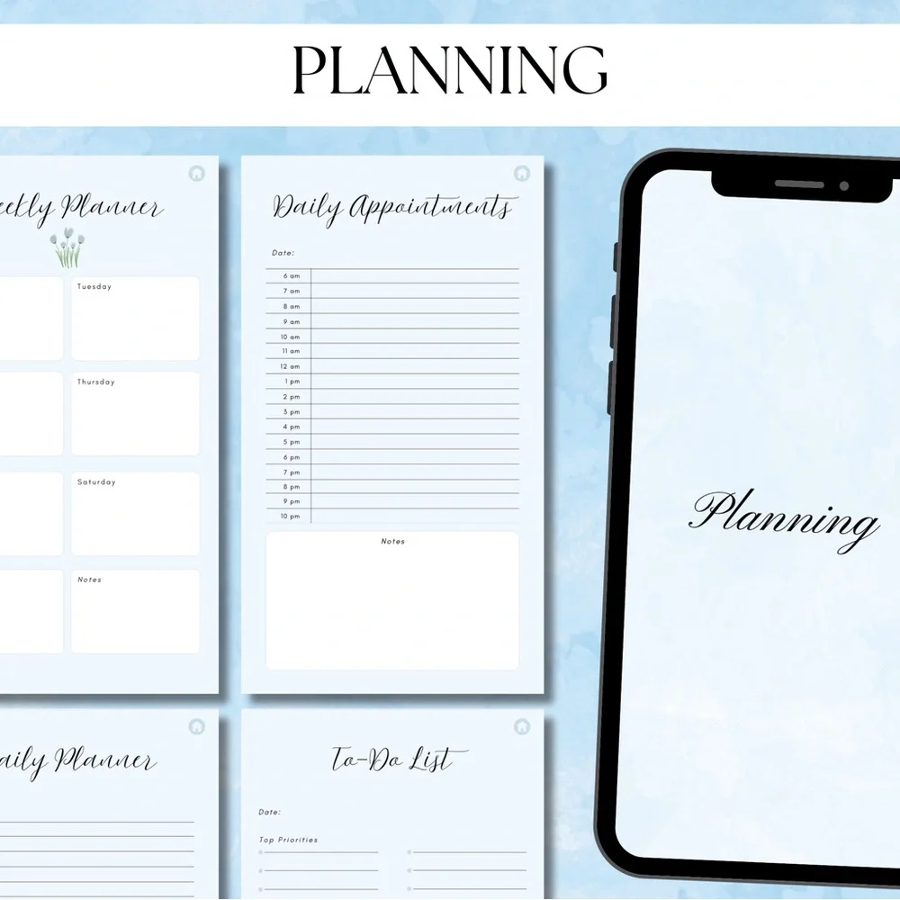 Household Cleaning and Chore Schedule Set